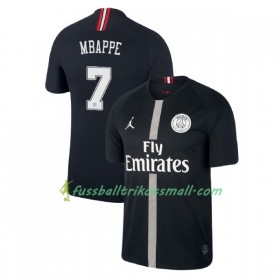Fußballtrikots Paris Saint-Germain Mbappe 7 Jodan Schwarz 2018-2019 Kurzarm Ausweichtrikot kaufen